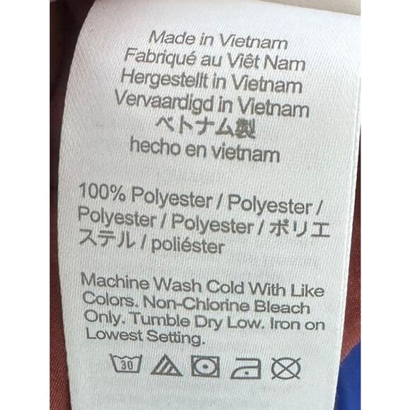 Re-Imagined J. Crew XS Rust Red Satin Button Front Long Sleeve Top Blouse - Picture 7 of 9